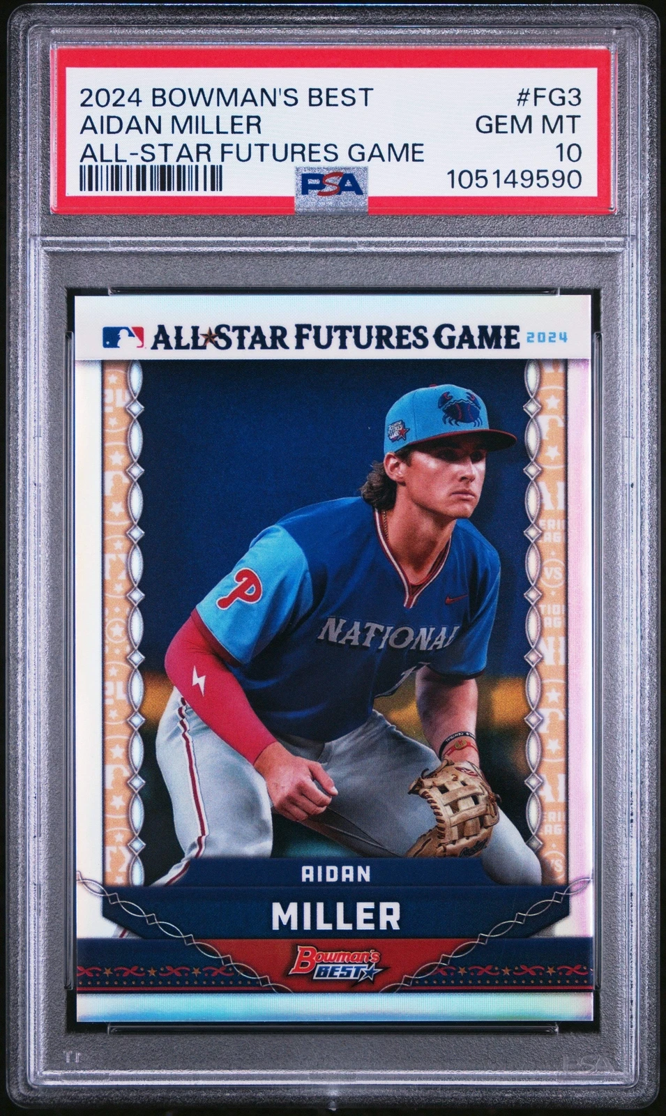 Graded 2024 Bowmans Best Aidan Miller #FG3 Futures Game RC Baseball Card PSA 10