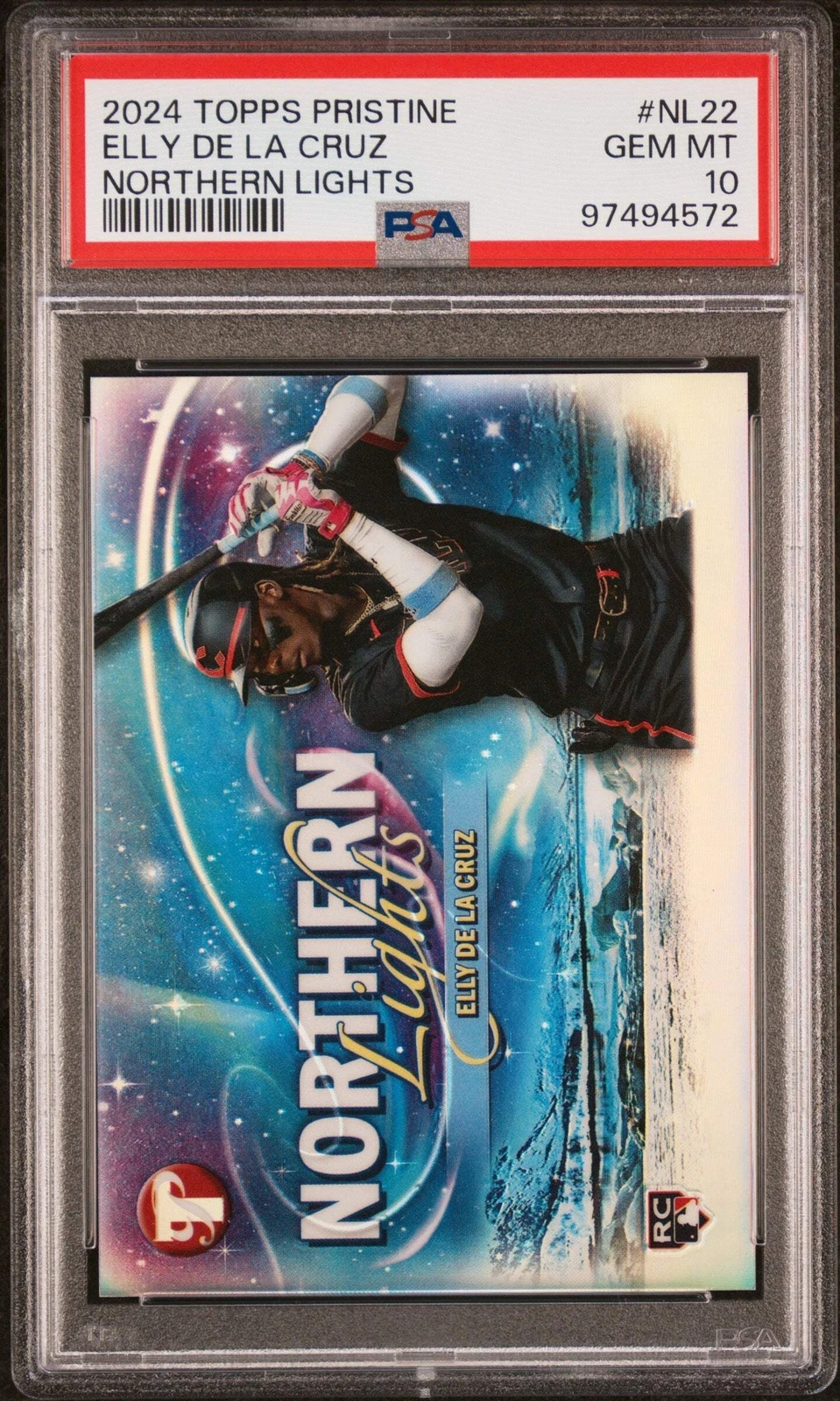Graded 2024 Topps Pristine Elly De La Cruz #NL22 Rookie RC Baseball Card PSA 10