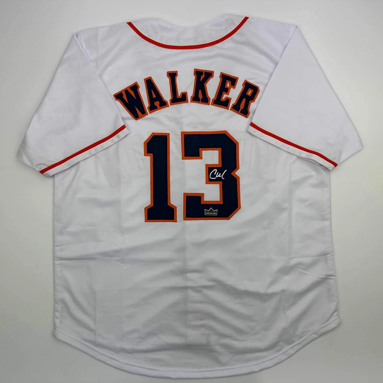 Facsimile Autographed Christian Walker Houston White Reprint Jersey Size Mens XL