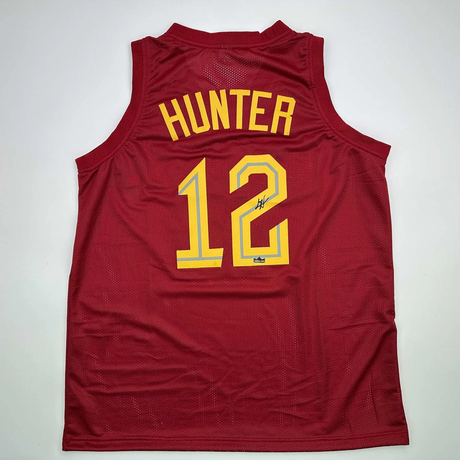 Facsimile Autographed De’Andre Hunter Cleveland Red Reprint Jersey Size Men's XL