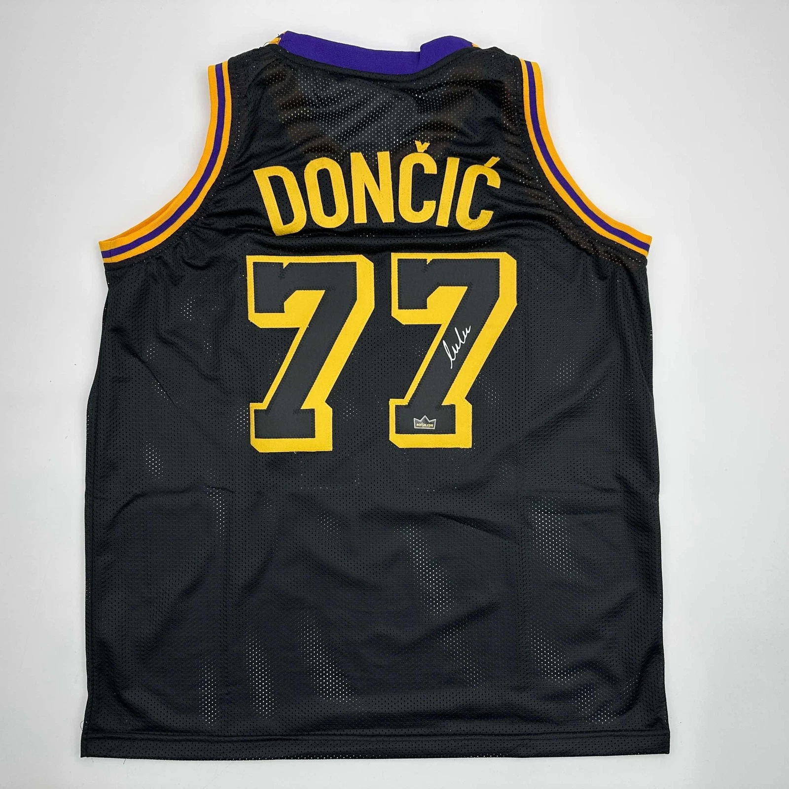 Facsimile Autographed Luka Doncic Los Angeles Black Mamba Reprint Jersey Mens XL