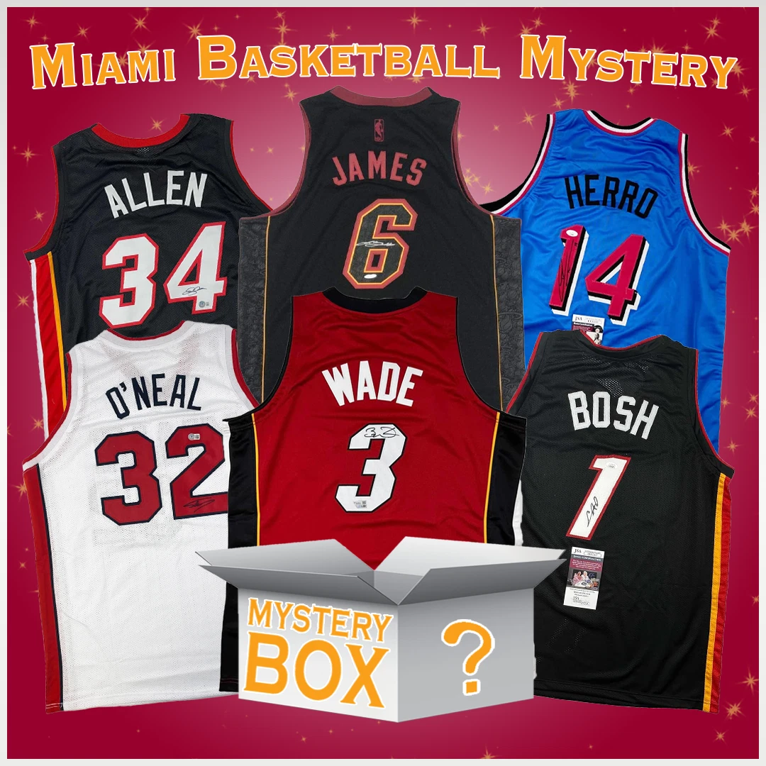 Autographed/Signed Miami Basketball Jersey Mystery Box PSA JSA or Beckett COA
