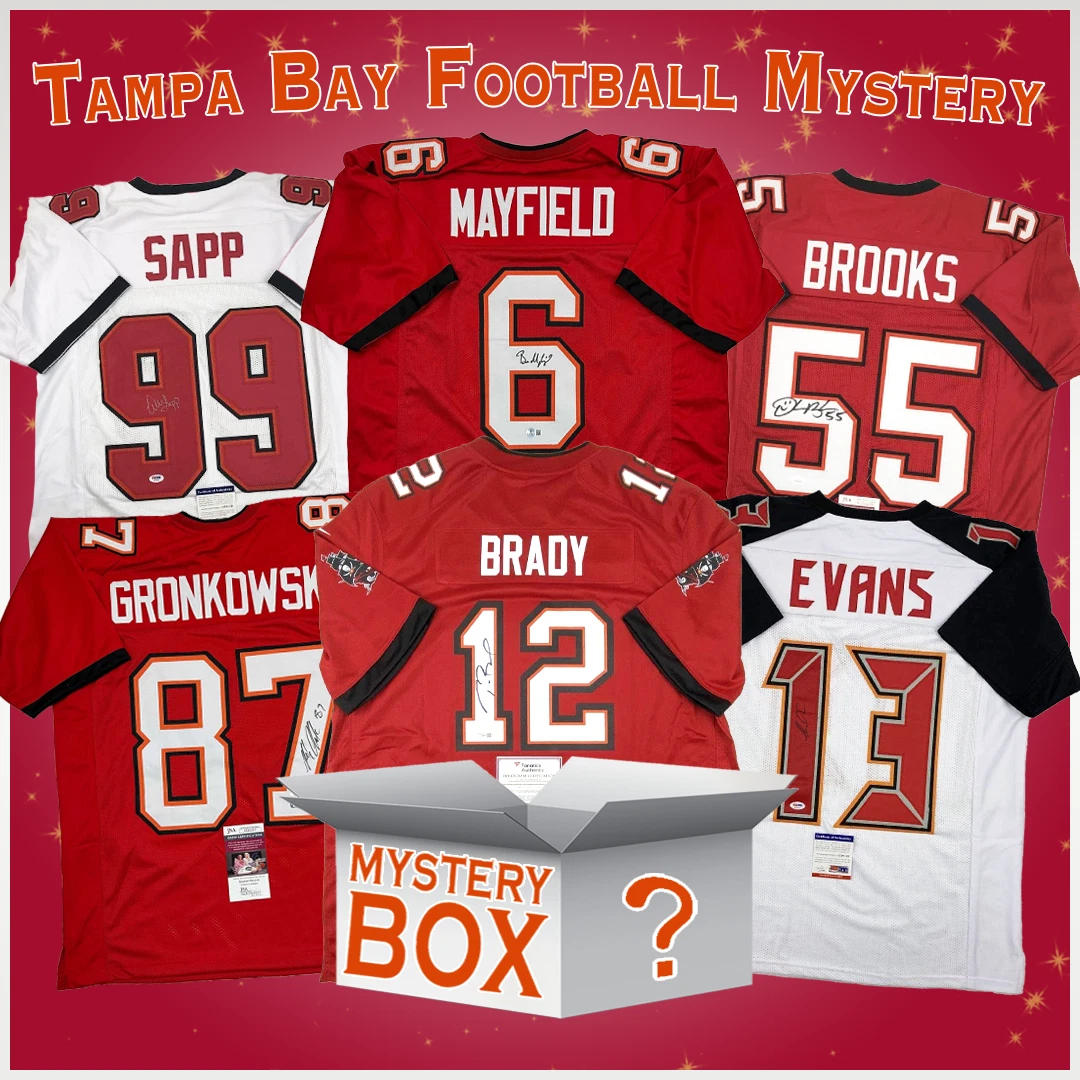 Autographed/Signed Tampa Bay Football Jersey Mystery Box PSA JSA or Beckett COA