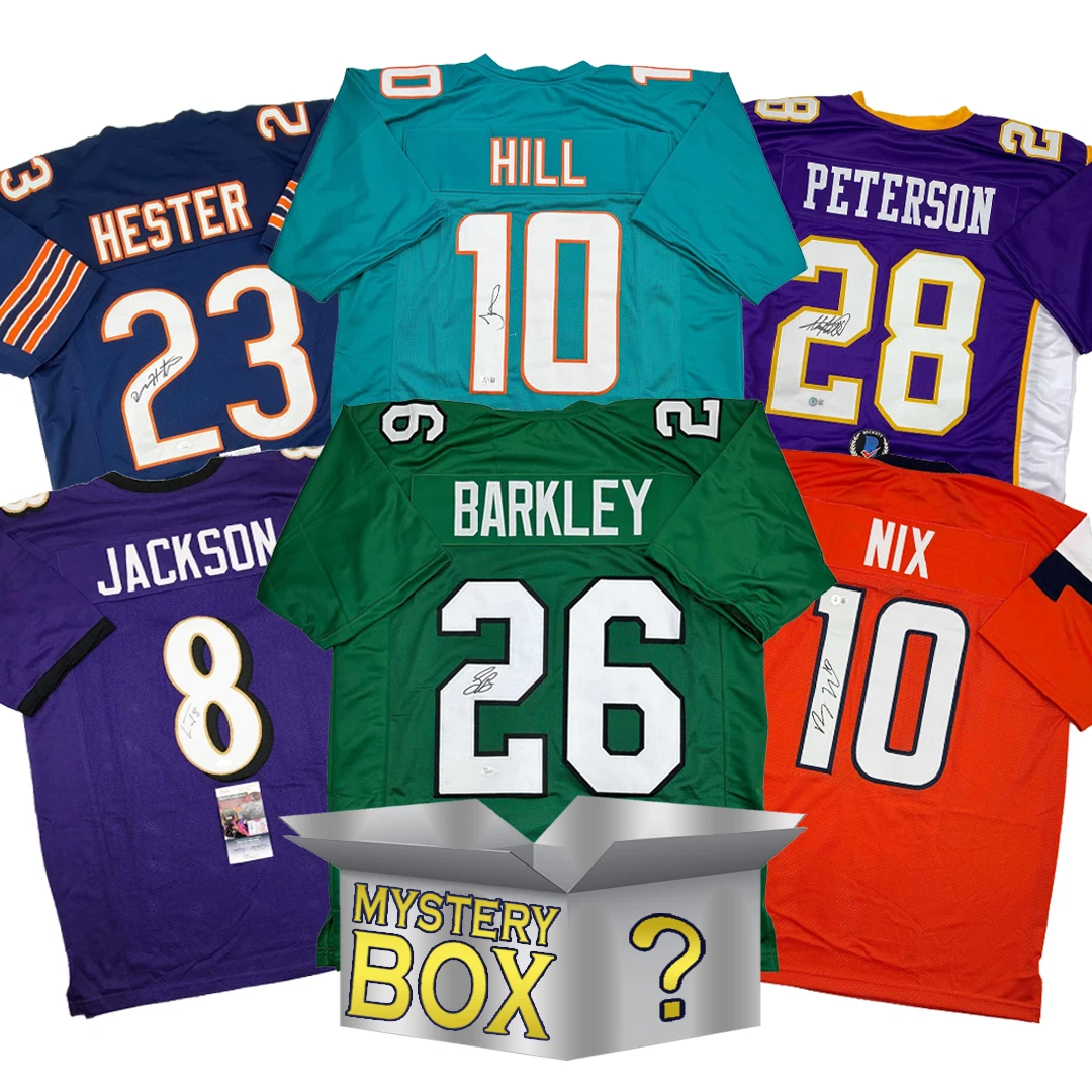 Autographed/Signed Football SILVER Series 4 Jersey Mystery Box PSA JSA BAS COA