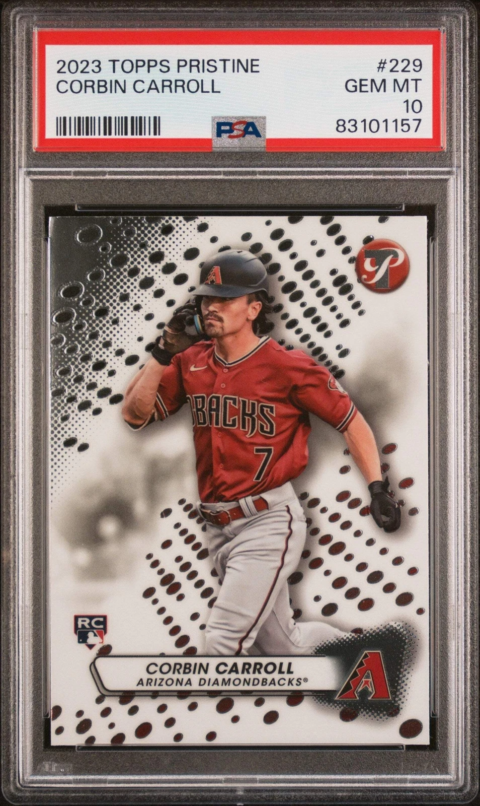 Graded 2023 Topps Pristine Corbin Carroll #229 Rookie RC Baseball Card PSA 10