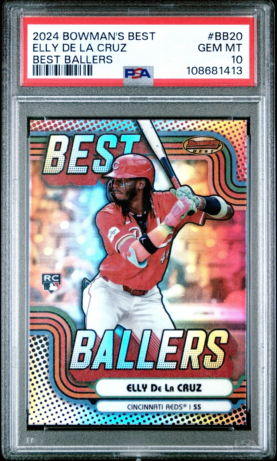 Graded 2024 Bowmans Best Elly De La Cruz #BB20 Best Ballers Baseball Card PSA 10