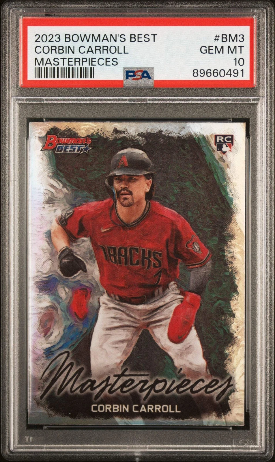 Graded 2023 Bowmans Best Corbin Carroll #BM3 Masterpieces Baseball Card PSA 10