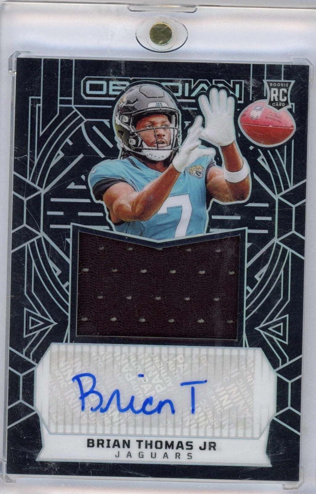 2024 Panini Obsidian Brian Thomas Jr #RJJBTJ RPA Auto /299 Rookie Football Card