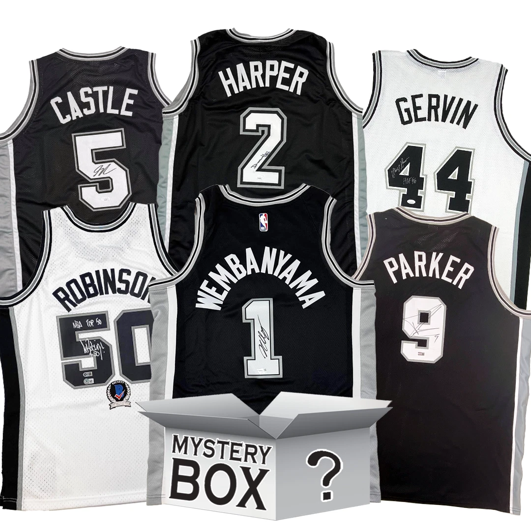 Autographed/Signed San Antonio Basketball Jersey Mystery Box PSA JSA BAS COA