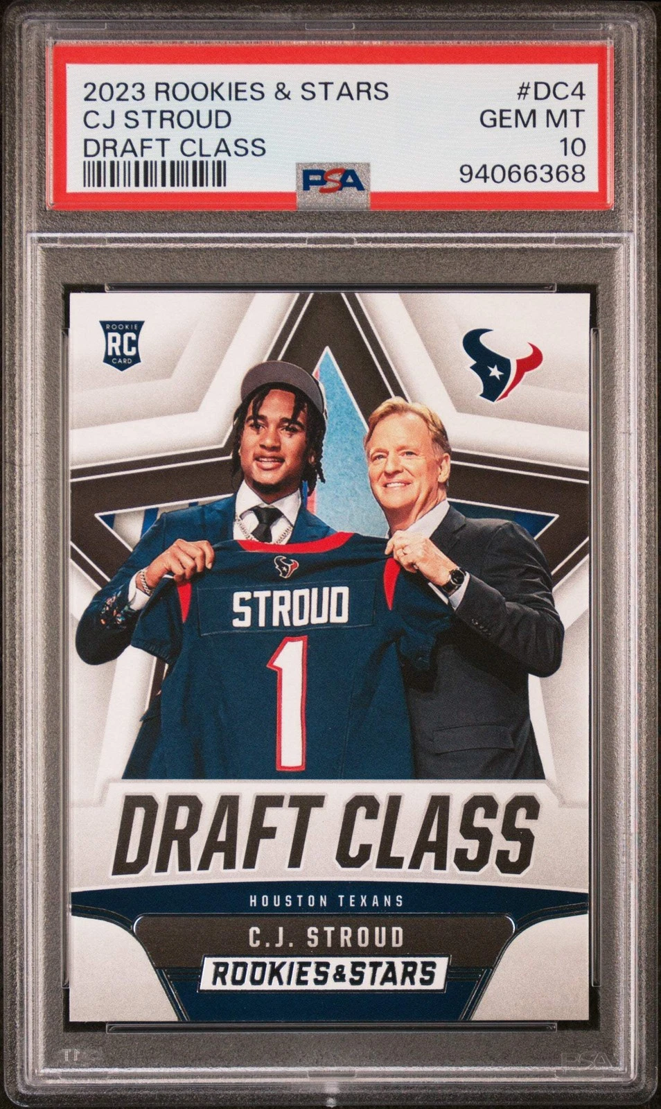 Graded 2023 Panini R&S CJ Stroud #DC4 Draft Class Rookie RC Card PSA 10 Gem Mint