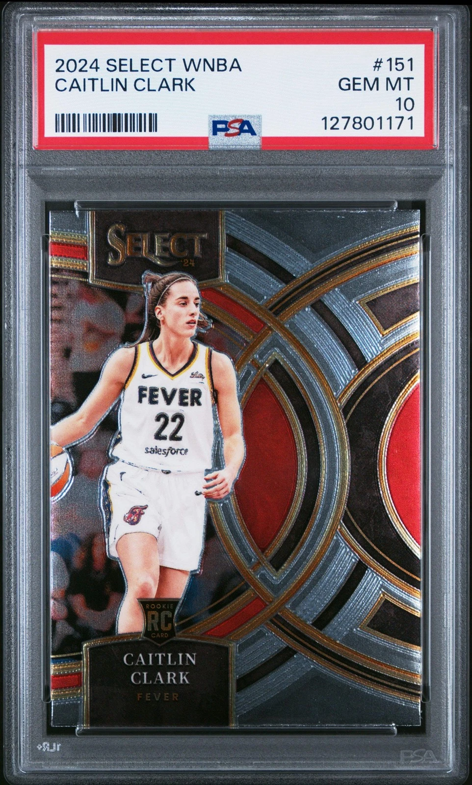 Graded 2024 Panini Select WNBA Caitlin Clark #151 Rookie RC Card PSA 10 Gem Mint