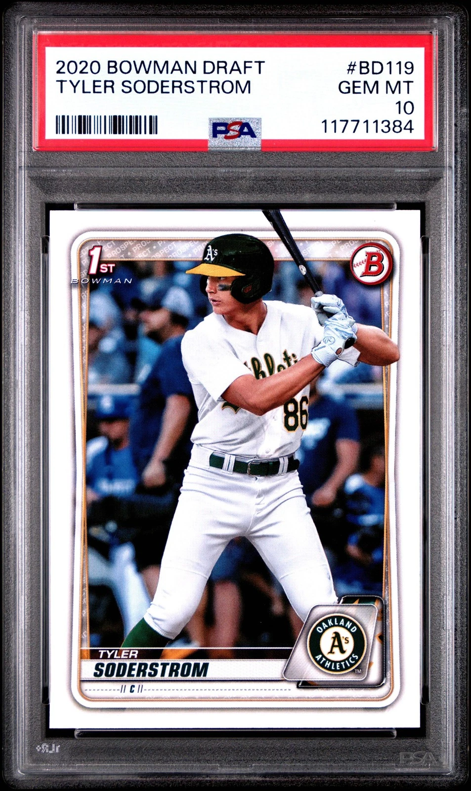 Graded 2020 Topps Bowman Draft Tyler Soderstrom #BD119 RC Baseball Card PSA 10
