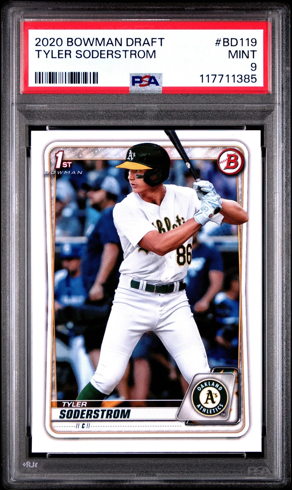 Graded 2020 Topps Bowman Draft Tyler Soderstrom #BD119 RC Baseball Card PSA 9