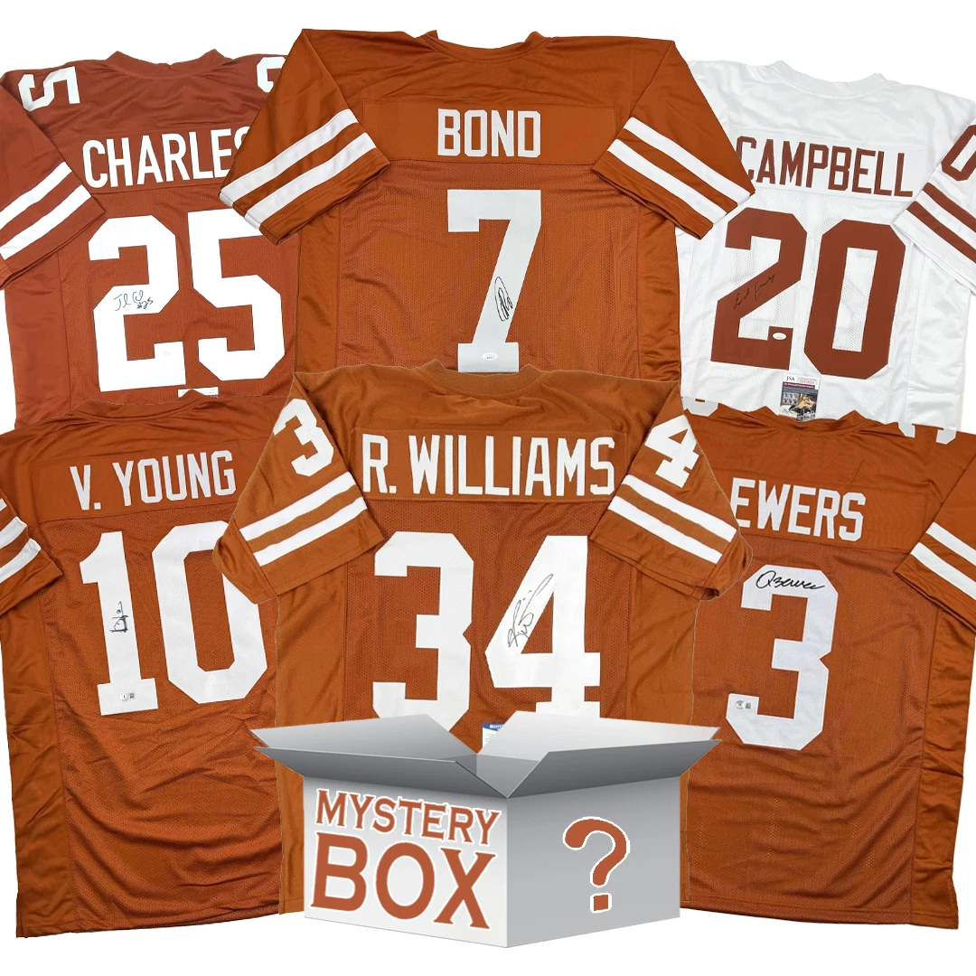 Autographed/Signed Texas College Football Jersey Mystery Box PSA JSA Beckett COA