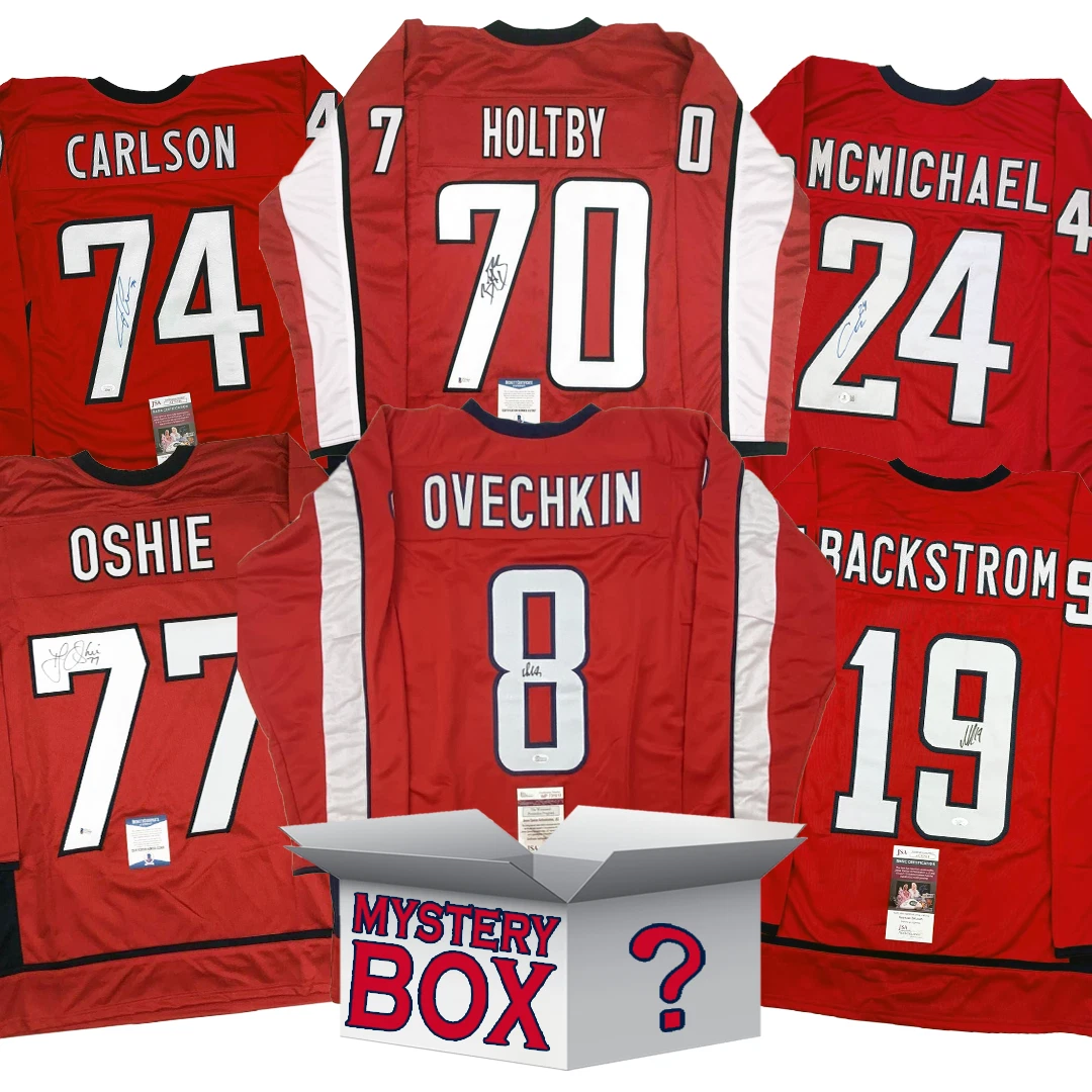 Autographed/Signed Washington Hockey Jersey Mystery Box with PSA JSA Beckett COA
