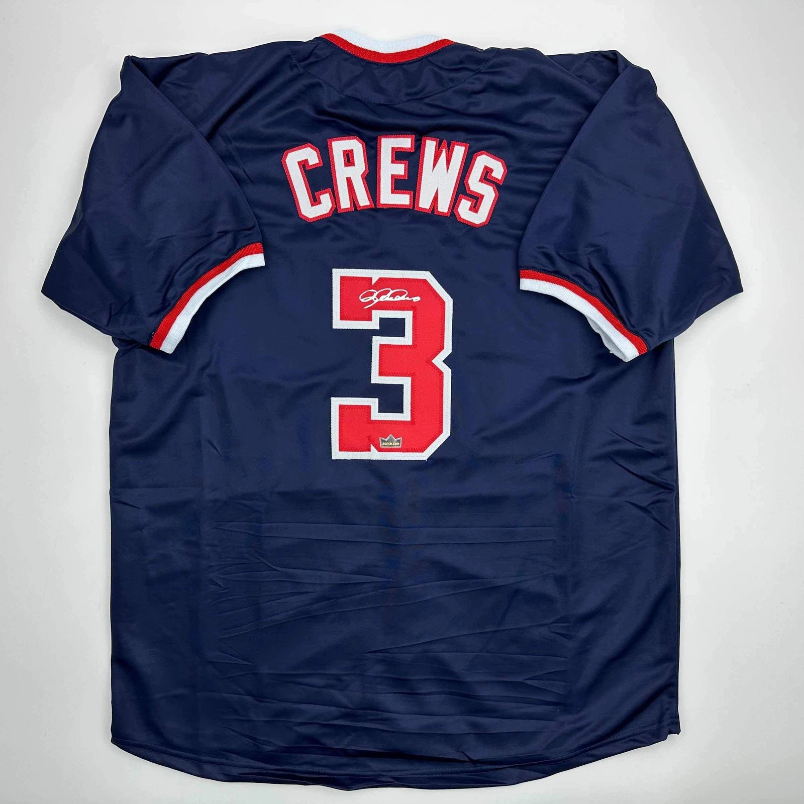 Facsimile Autographed Dylan Crews Washington Blue Reprint Jersey Size Men's XL