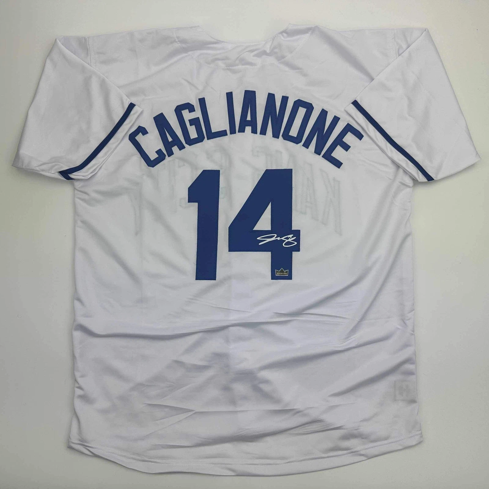 Facsimile Autographed Jac Caglianone Kansas City White Reprint Jersey Men's XL