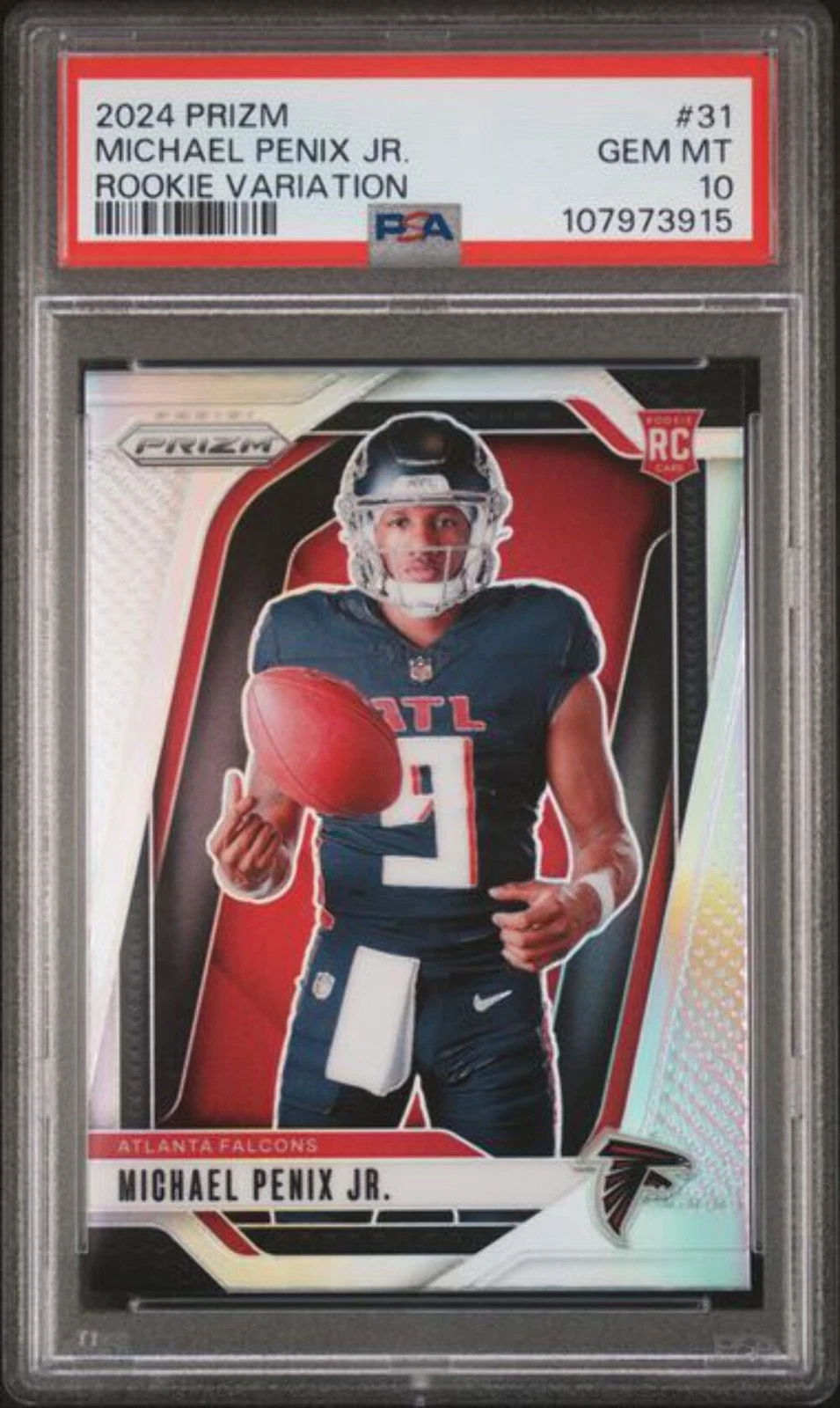 Graded 2024 Prizm Rookie Variation Michael Penix Jr #31 PSA 10