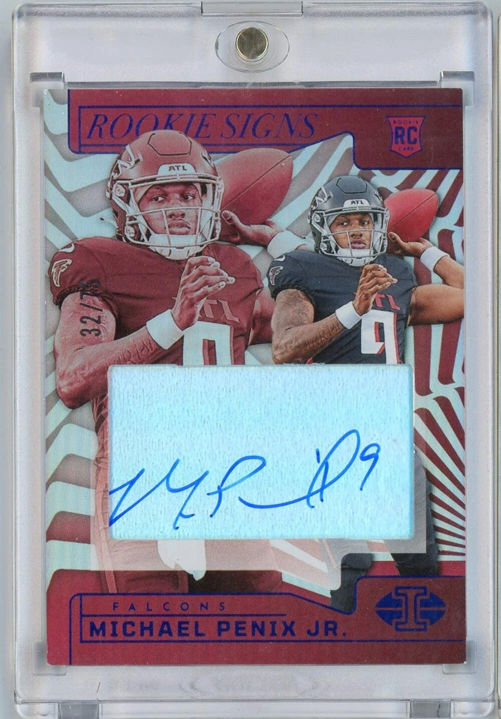 2024 Panini Illusions Michael Penix Jr #RSMPJ /75 Rookie Signs Auto RC Card