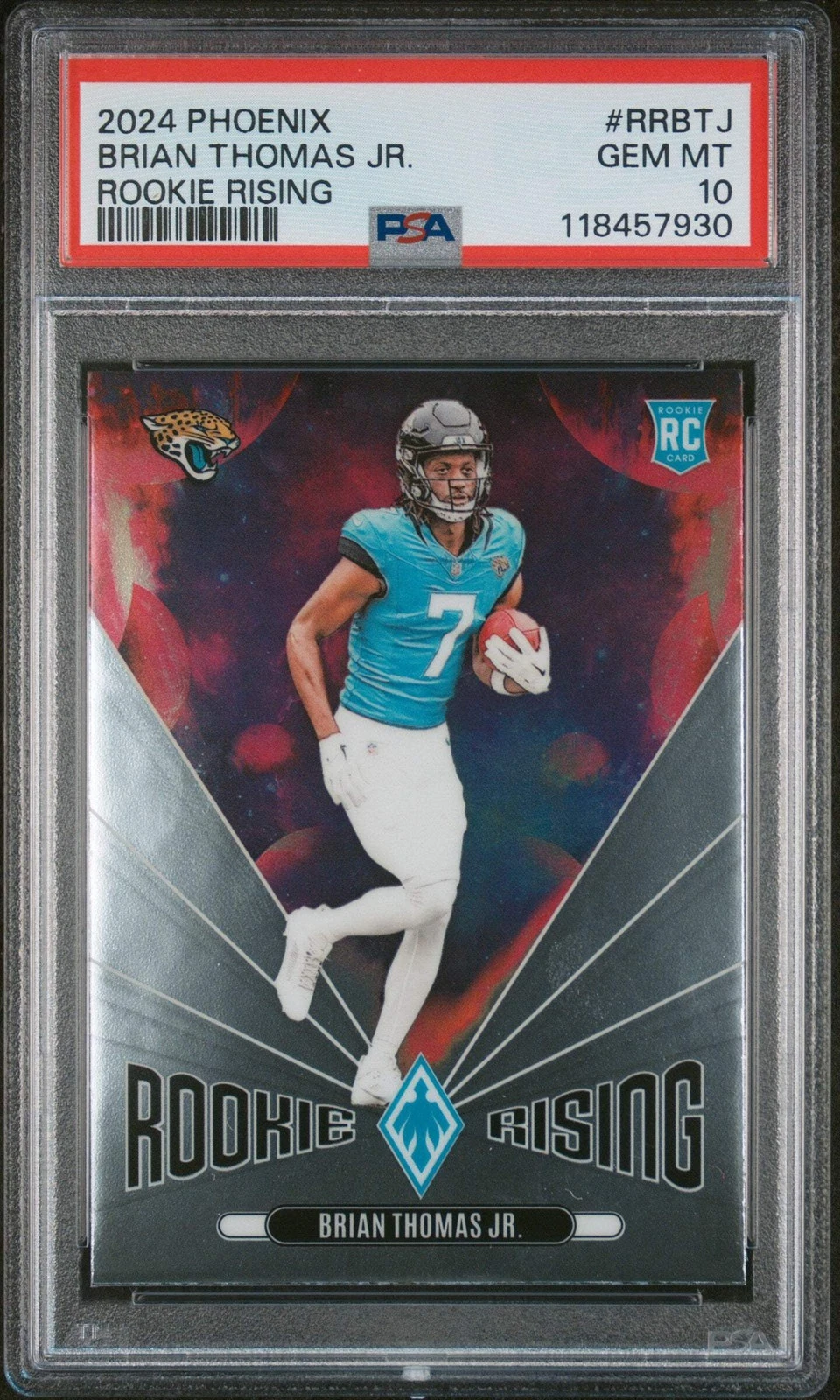 Graded 2024 Phoenix Brian Thomas Jr #RRBTJ Rookie Rising RC Football Card PSA 10