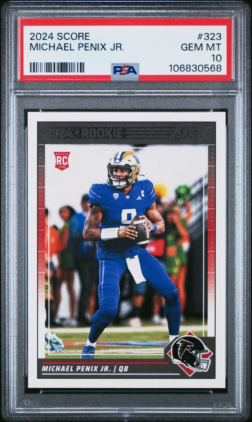 Graded 2024 Panini Score Michael Penix Jr #323 Rookie RC Football Card PSA 10