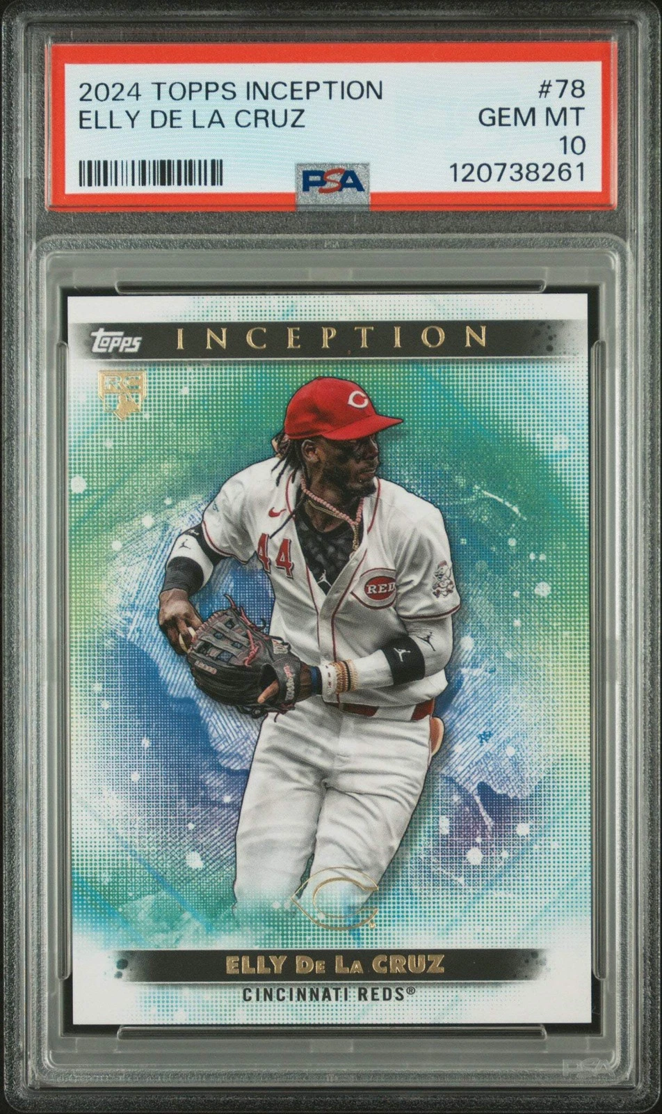 Graded 2024 Topps Inception Elly De La Cruz #78 Rookie RC Baseball Card PSA 10
