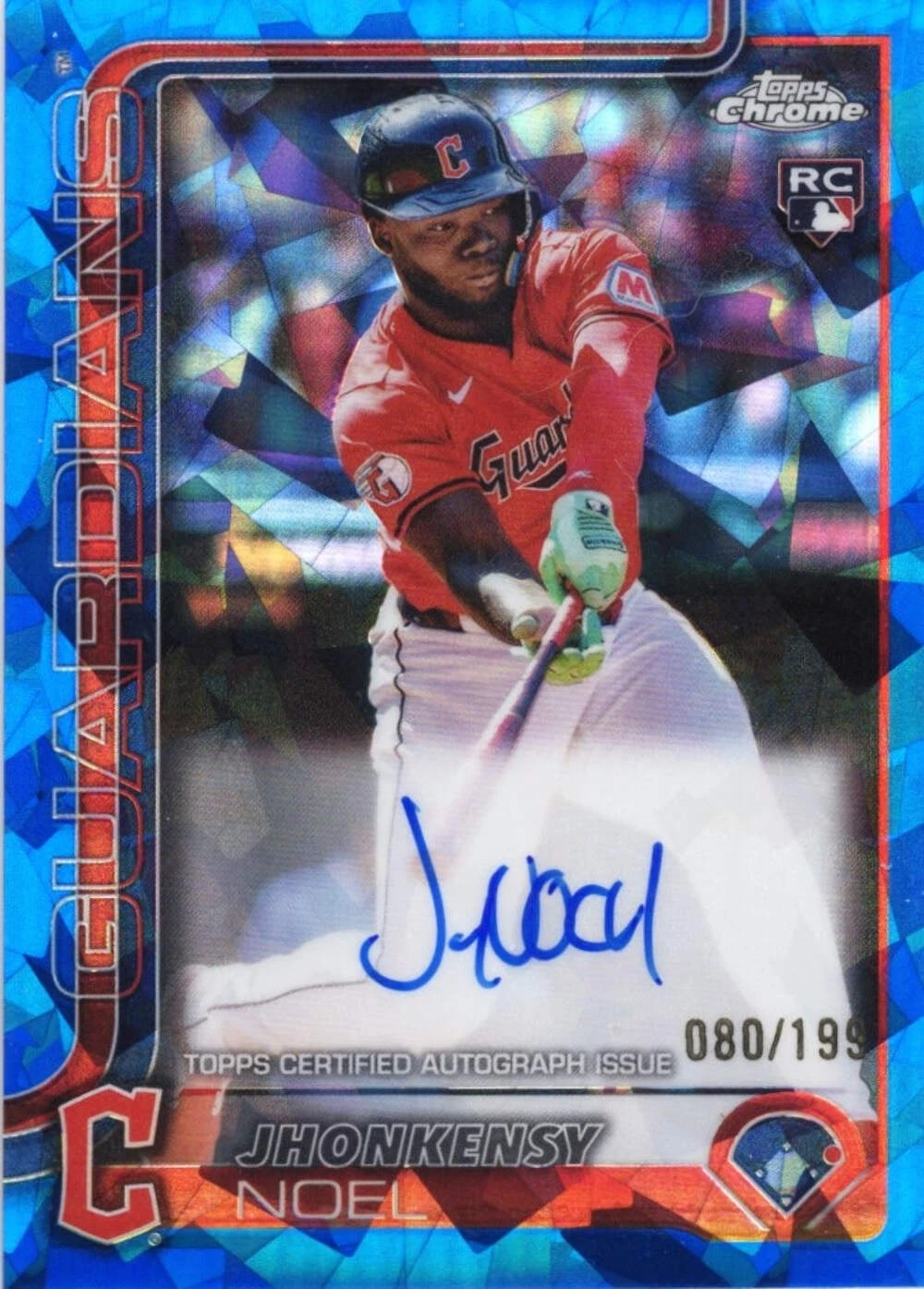 2025 Topps Chrome Sapphire Jhonkensy Noel #RAJN Auto /199 Rookie Baseball Card