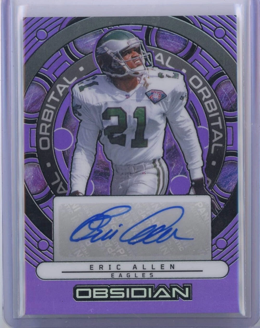 2024 Panini Obsidian Orbital Eric Allen #OSEAN Auto /49 Philadelphia Eagles Card