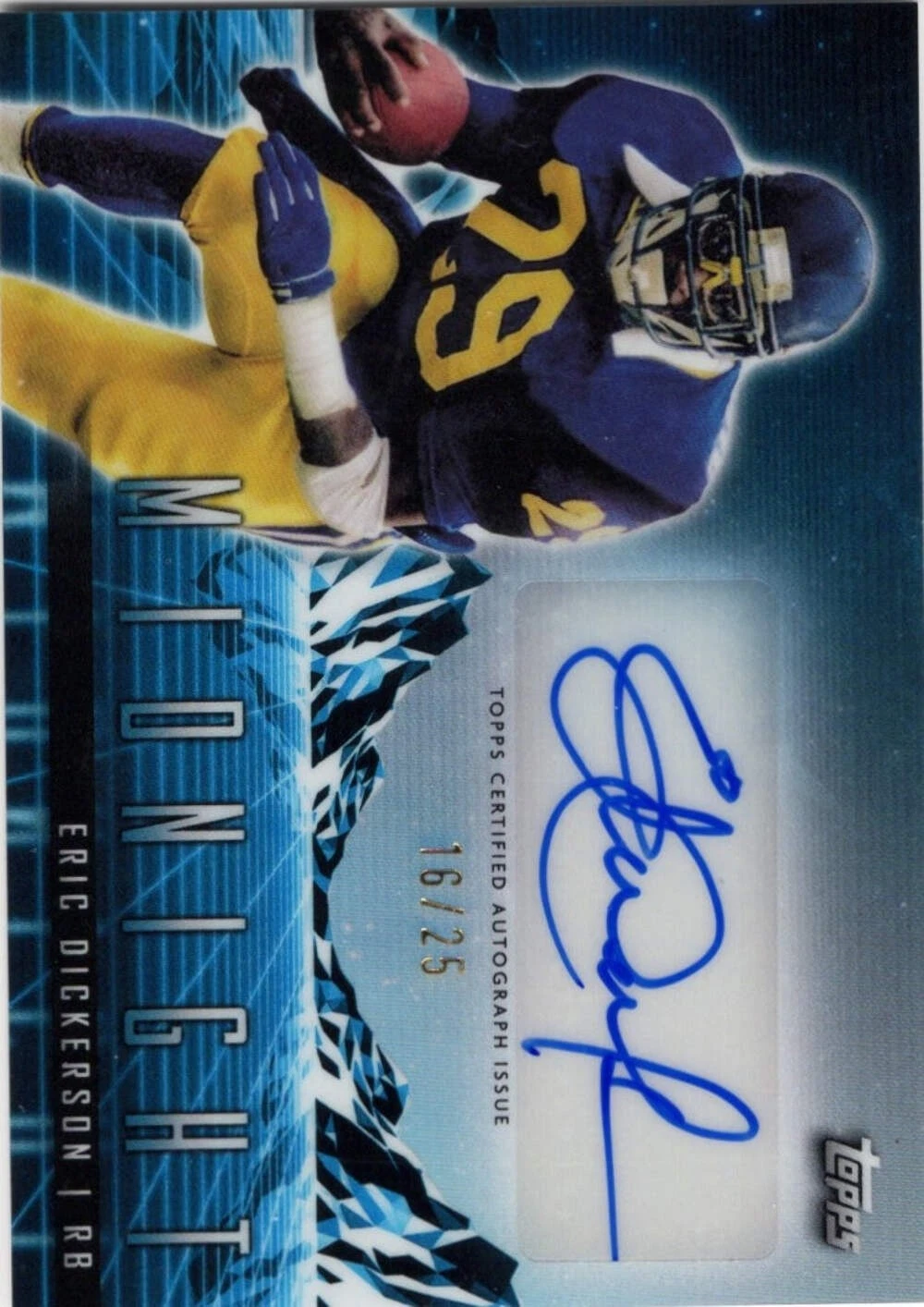 2024 Topps Midnight Eric Dickerson #HZSED Horizon Signatures LA Rams Card
