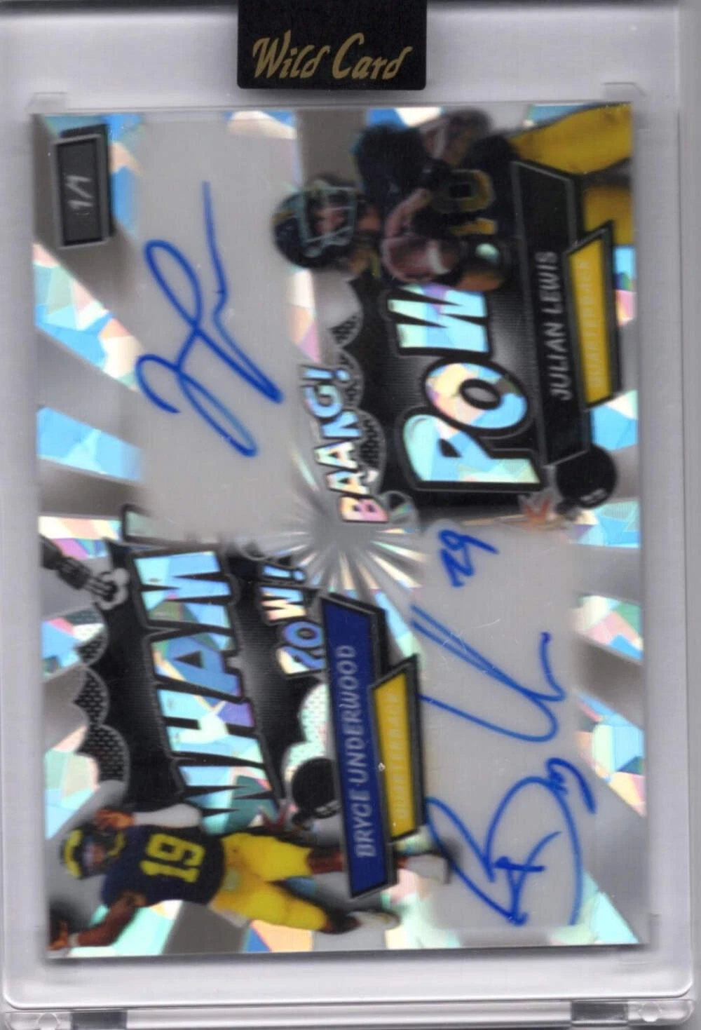2024 WC Comix Bryce Underwood/Julian Lewis #AACBUJL Cracked Ice Auto 1/1 Card