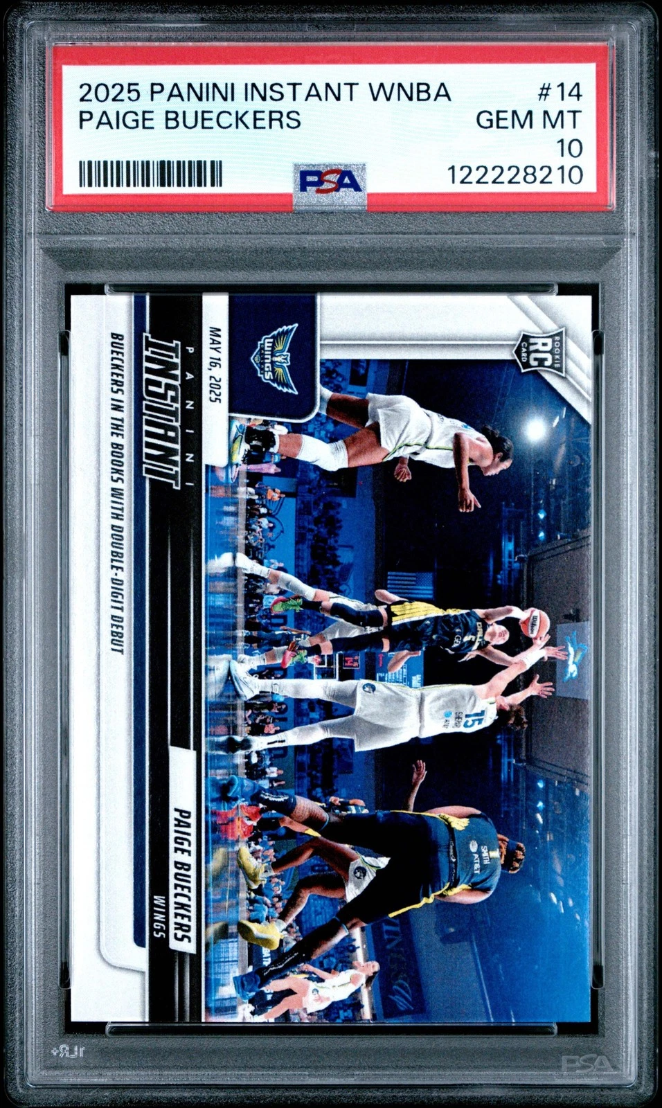 Graded 2025 Panini Instant Paige Bueckers #14 Rookie RC Basketball Card PSA 10