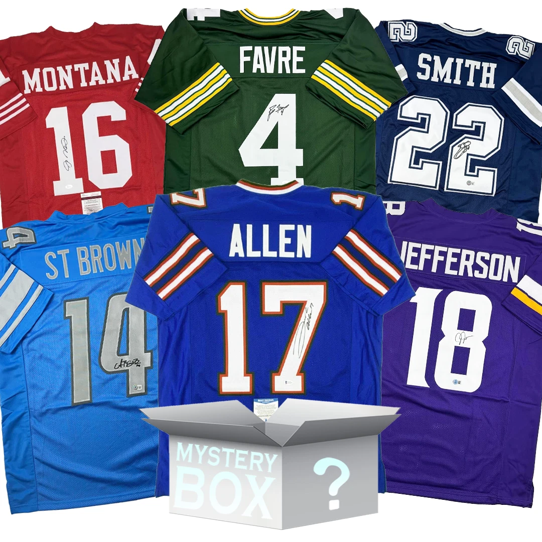 Random Autographed/Signed Football Jersey Mystery Box PSA JSA or Beckett COA