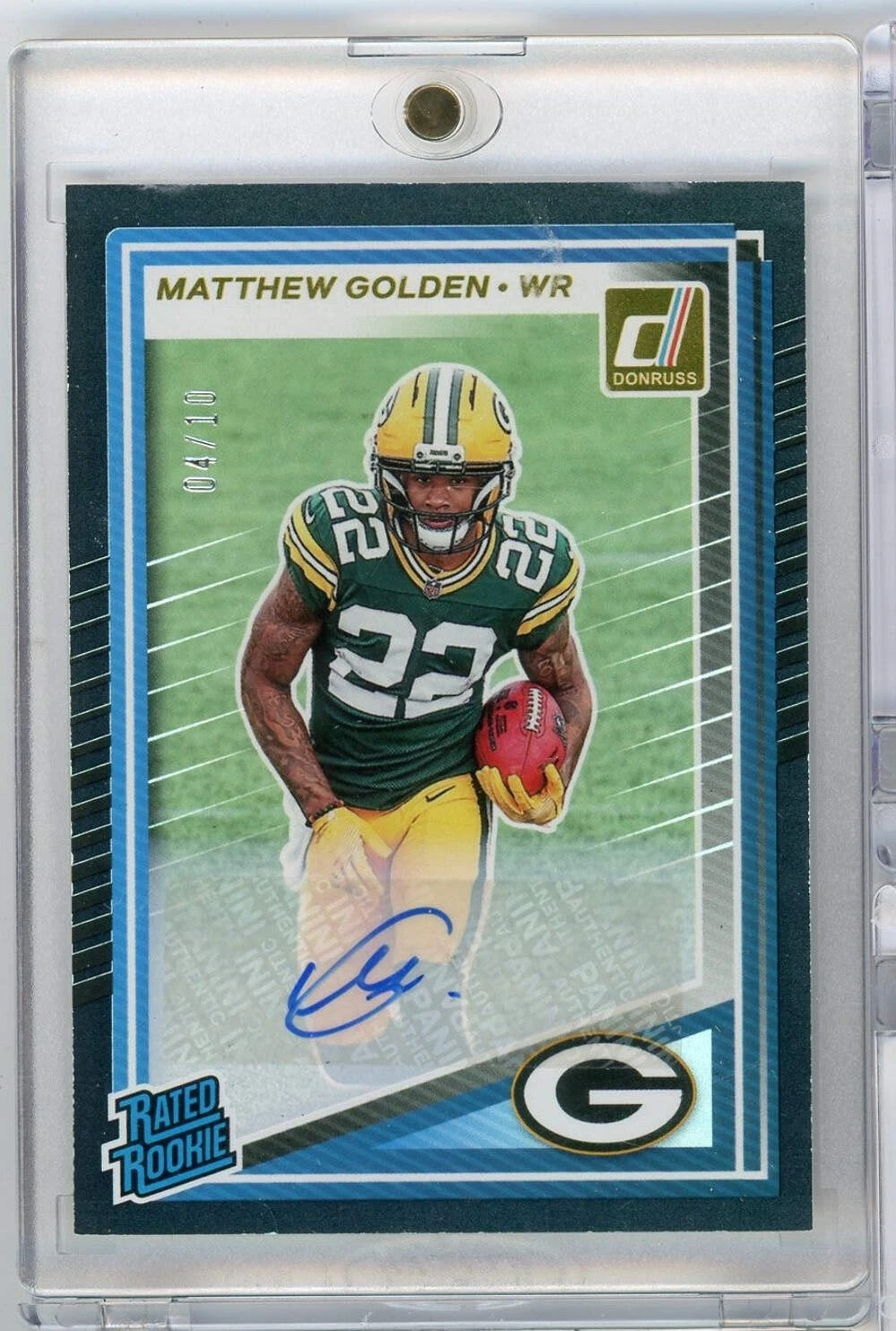 2025 Panini Donruss Matthew Golden #311 Auto /10 Green Bay Packers Rookie Card