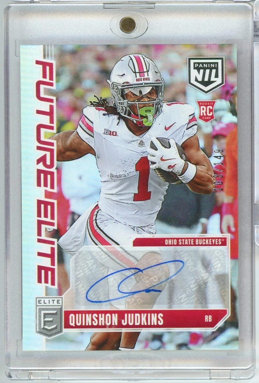 2025 Panini Donruss Elite Quinshon Judkins #FE-QJS Rookie Auto /149 Rookie Card