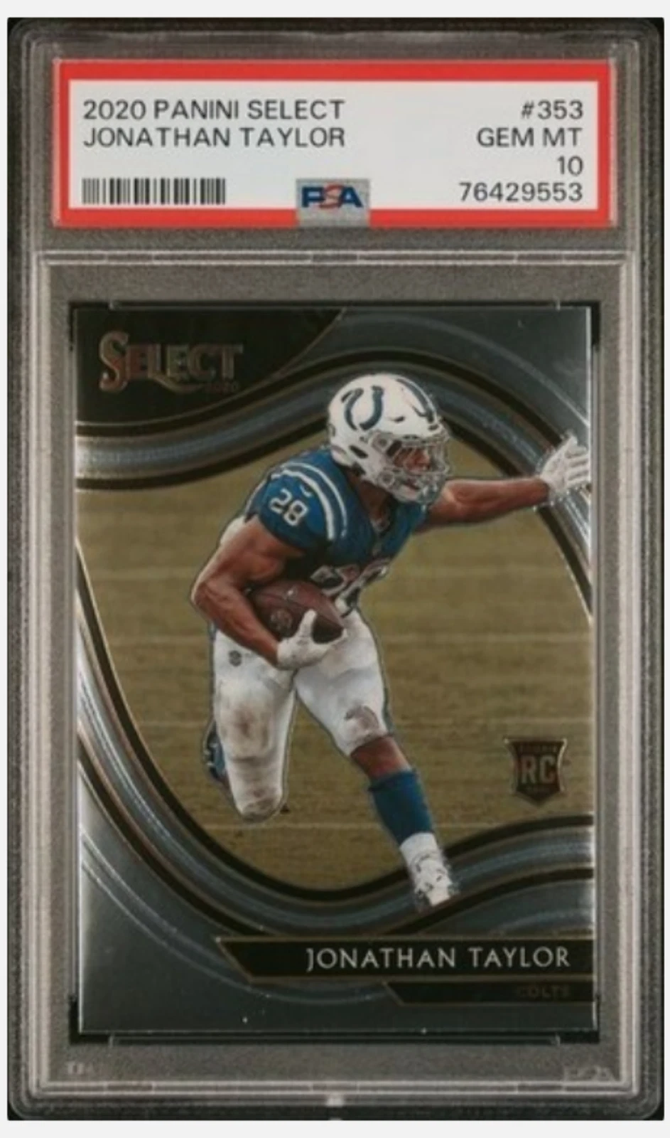 Graded 2020 Panini Select Jonathan Taylor #353 Rookie RC Card PSA 10 Gem Mint