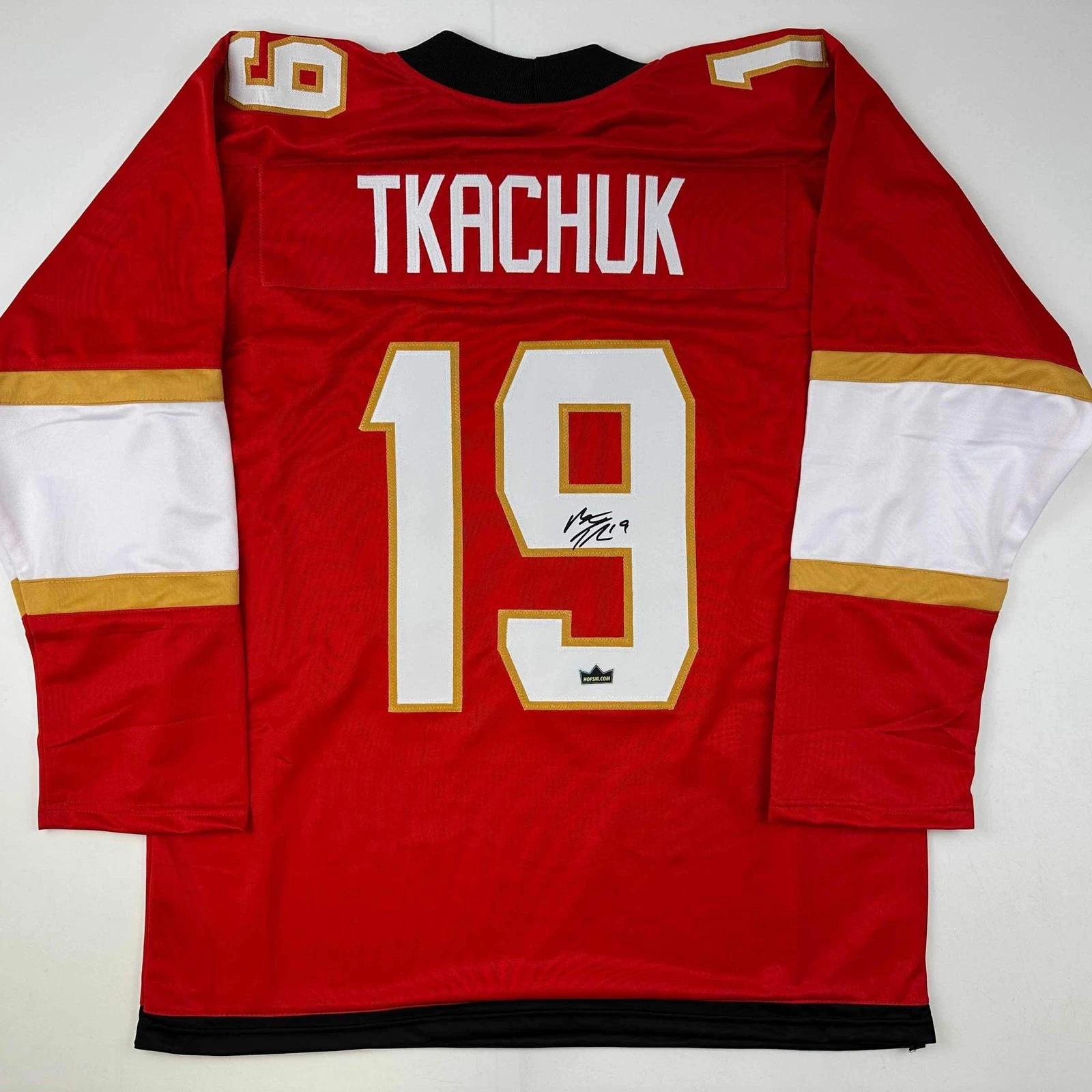 Facsimile Autographed Matthew Tkachuk Florida Red Reprint Jersey Size Men's XL