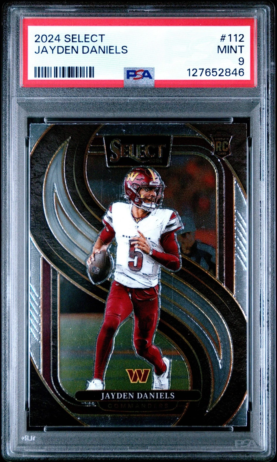 Graded 2024 Panini Select Jayden Daniels #112 Rookie RC Football Card PSA 9 Mint