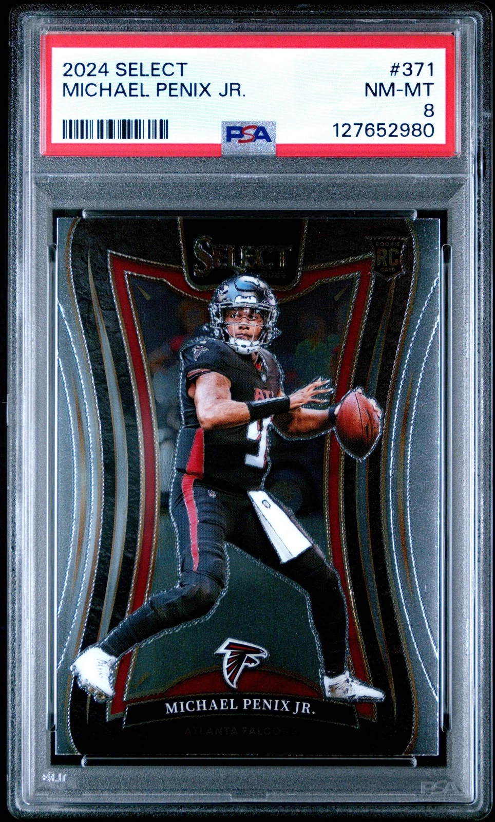 Graded 2024 Panini Select Michael Penix Jr. #371 Rookie RC Football Card PSA 8