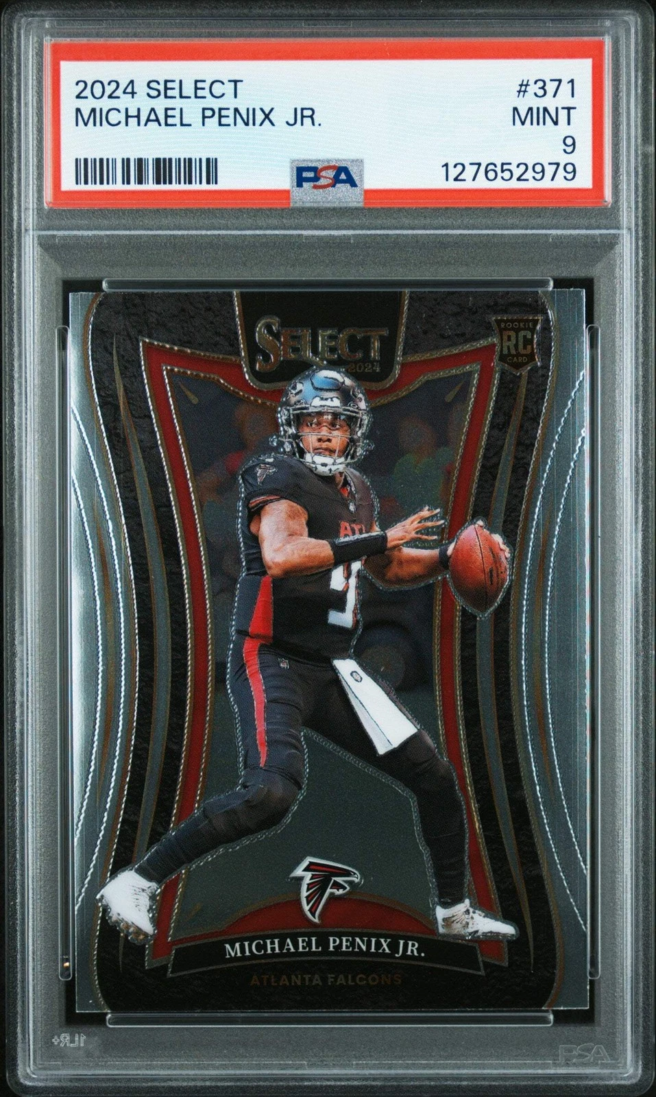 Graded 2024 Panini Select Michael Penix Jr. #371 Rookie RC Football Card PSA 9