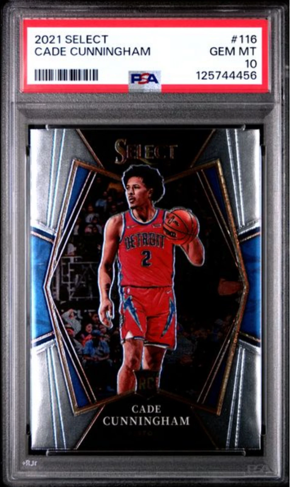 Graded 2021 Panini Select Cade Cunningham #116 Rookie RC Basketball Card PSA 10