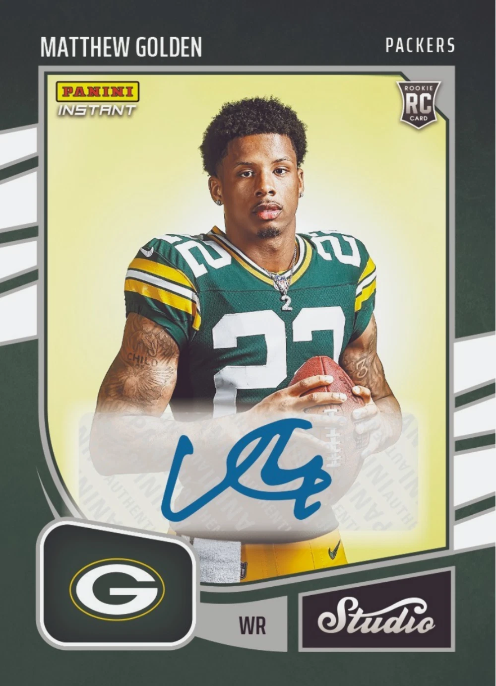 2025 Panini Instant Matthew Golden #SR21 Studio Rookies Auto /99 Football Card