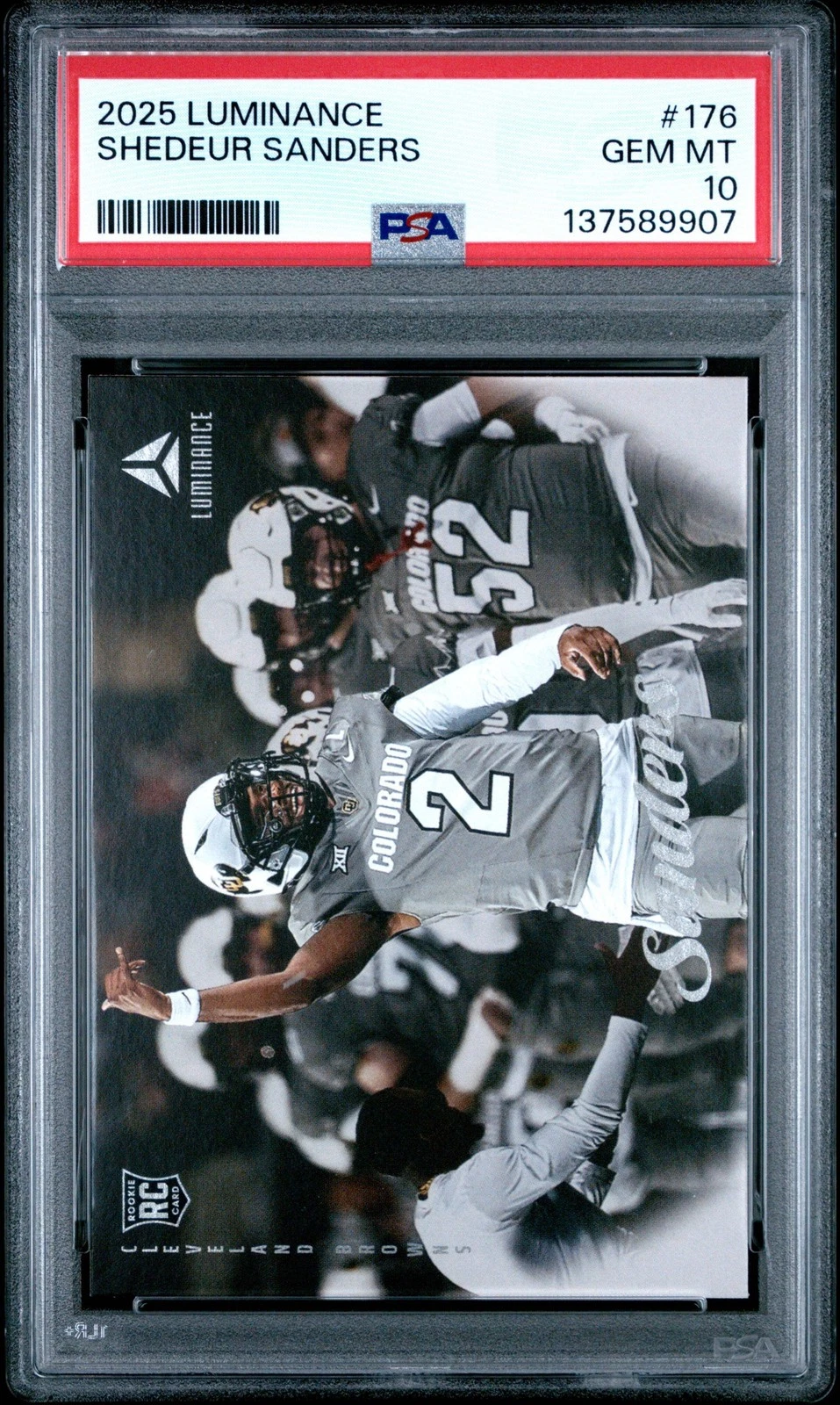 Graded 2025 Panini Luminance Shedeur Sanders #176 Rookie RC Card PSA 10 Gem Mint