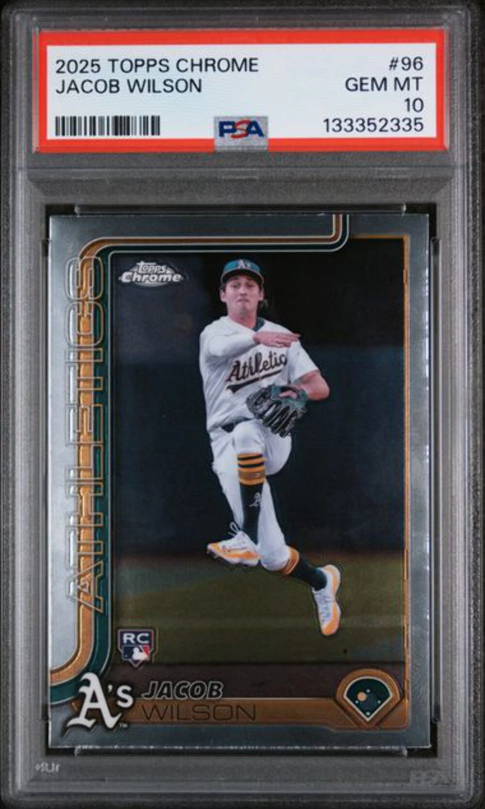 Graded 2025 Topps Chrome Jacob Wilson #96 Rookie Baseball Card PSA 10 Gem Mint