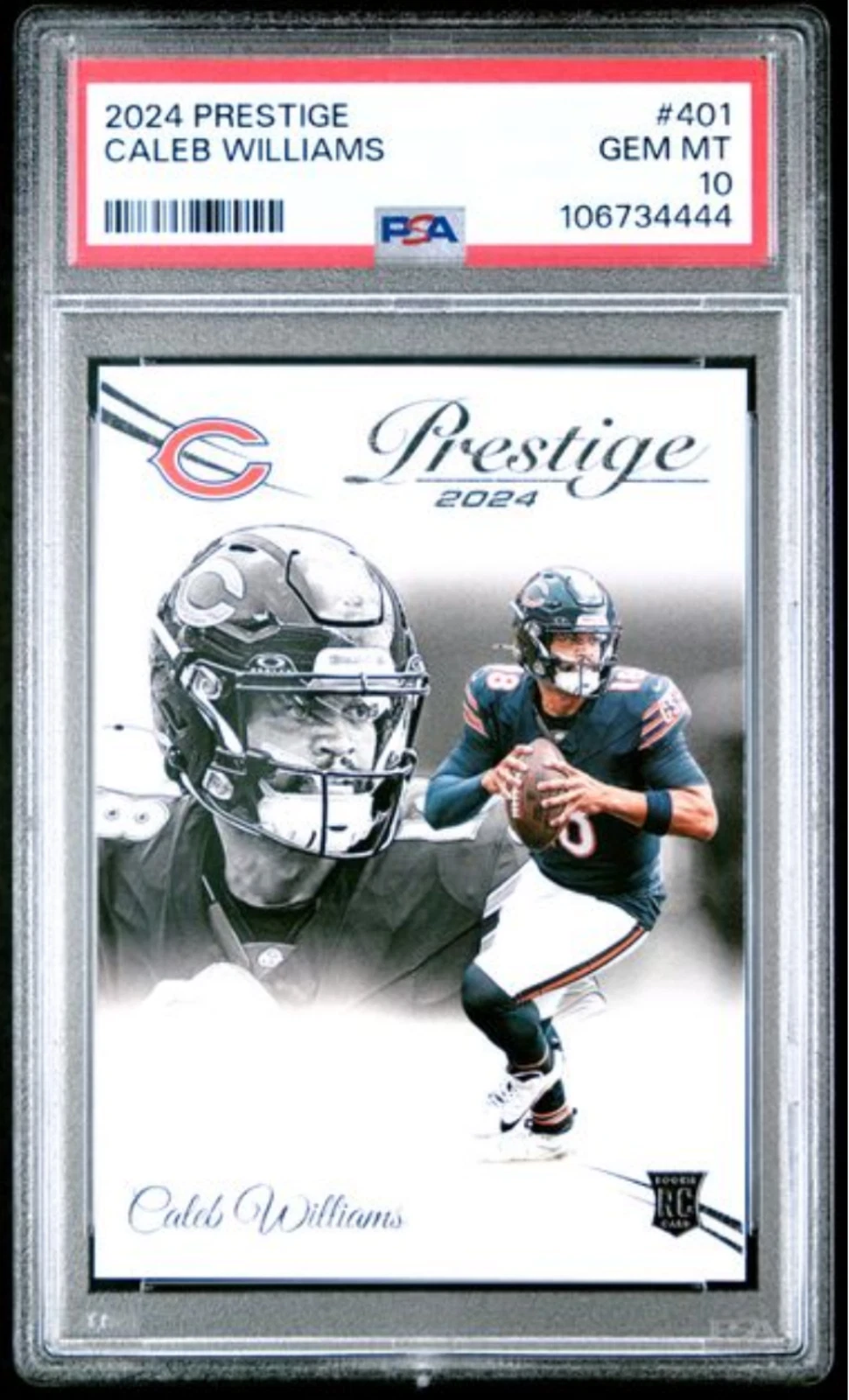 Graded 2024 Panini Prestige Caleb Williams #401 Rookie RC Card PSA 10 Gem Mint