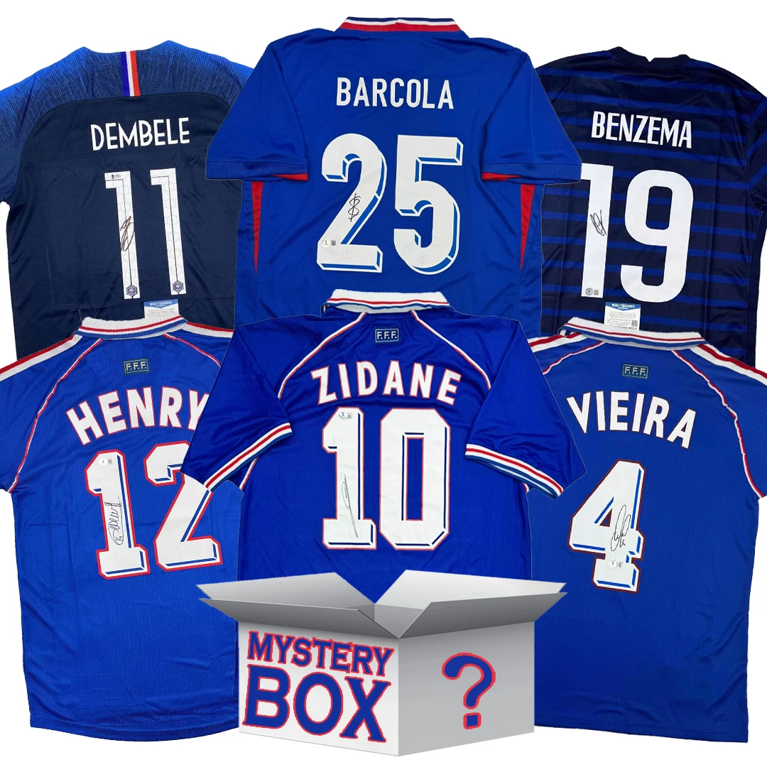 France Soccer Autographed/Signed Jersey Mystery Box with PSA JSA or Beckett COA