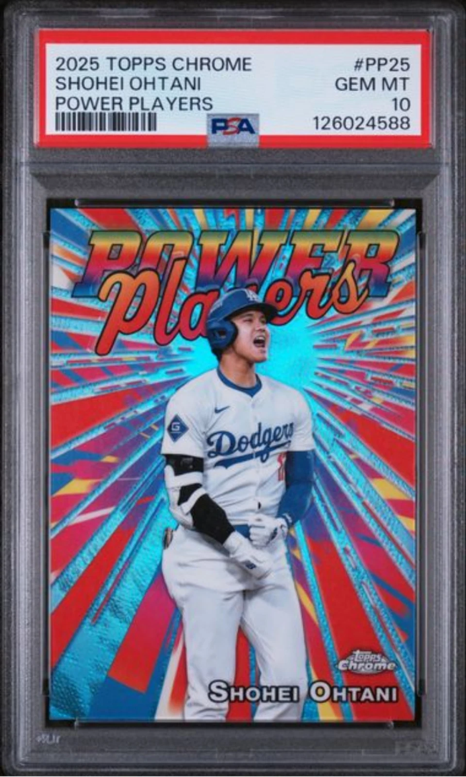 Graded 2025 Topps Chrome Shohei Ohtani #PP25 Power Players Card PSA 10 Gem Mint
