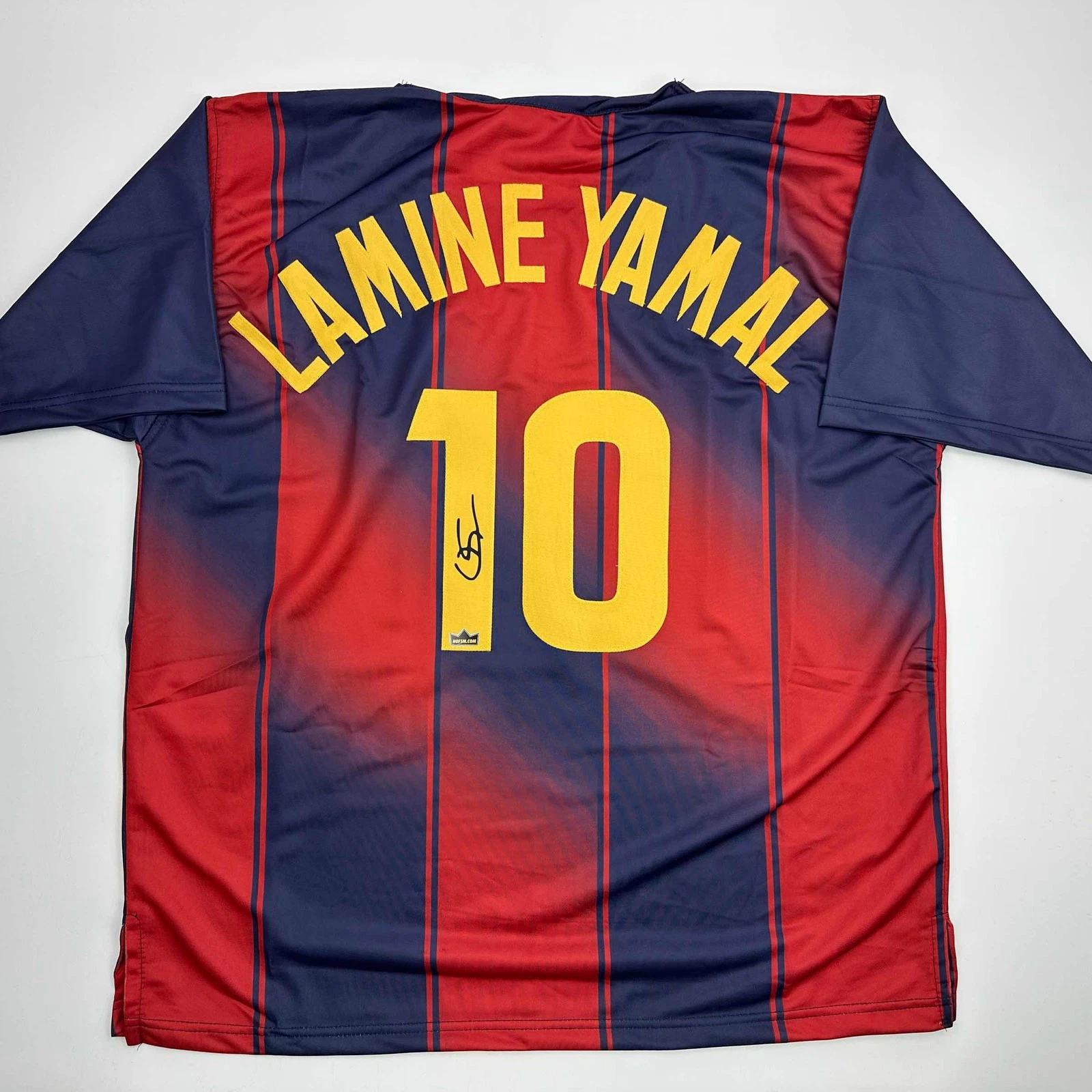 Facsimile Autographed Lamine Yamal #10 FC Barcelona Reprint Jersey Size Men's XL