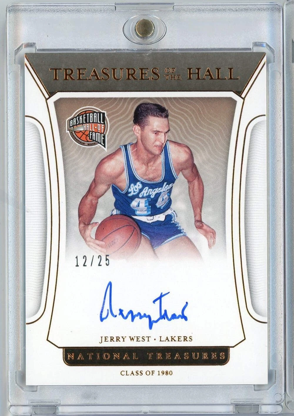 2021 Panini National Treasures Jerry West #TOHJWS /25 Auto Card