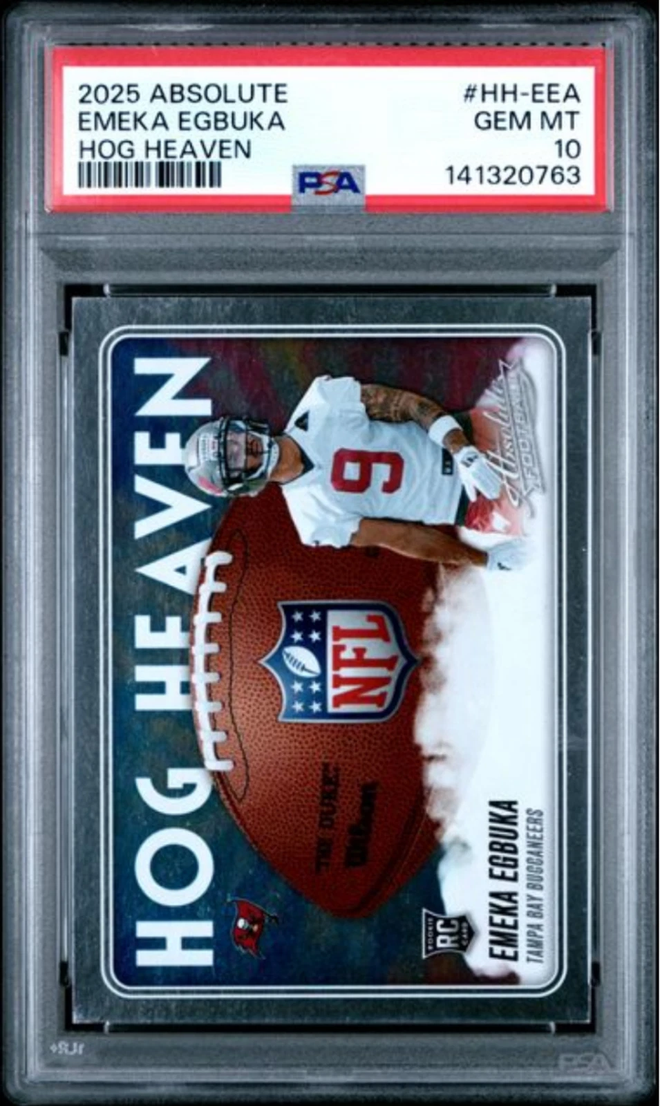 Graded 2025 Panini Absolute Emeka Egbuka #HHEEA Hog Heaven Rookie RC Card PSA 10