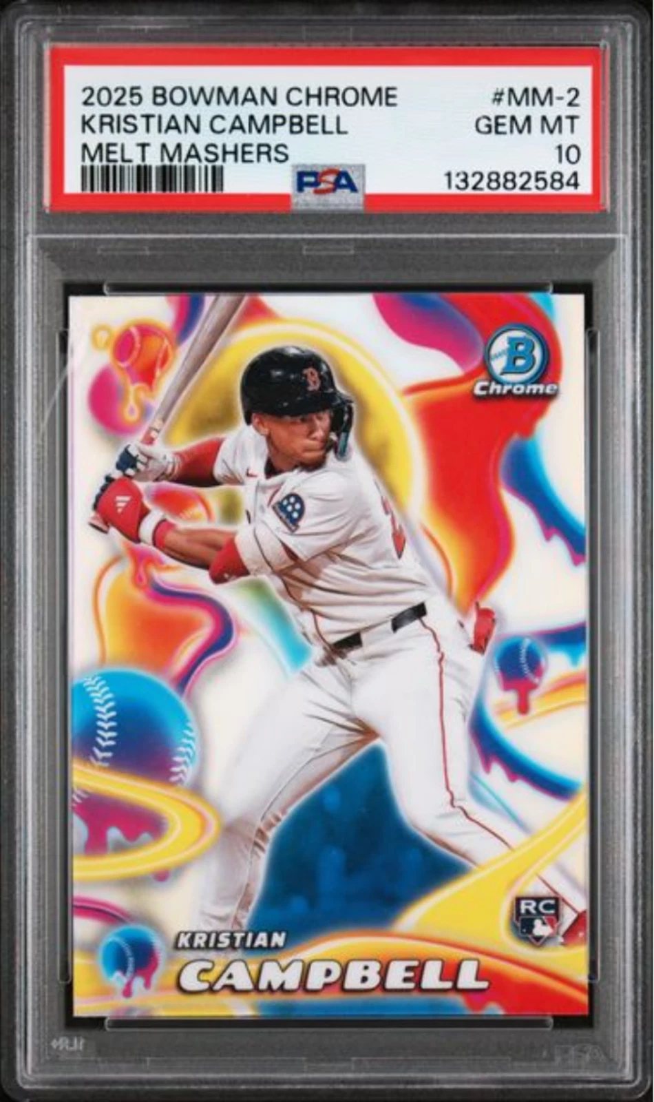 Graded 2025 Bowman Chrome Kristian Campbell #MM2 Melt Mashers Rookie Card PSA 10